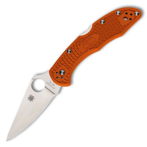 Spyderco C11FPOR Delica 4 – Flat Ground, FRN Orange