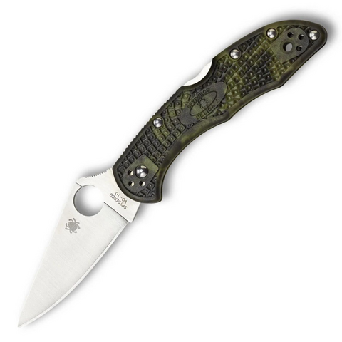 Spyderco C11ZFPGR Delica 4 Zome – Handgefärbtes FRN Green, VG-10