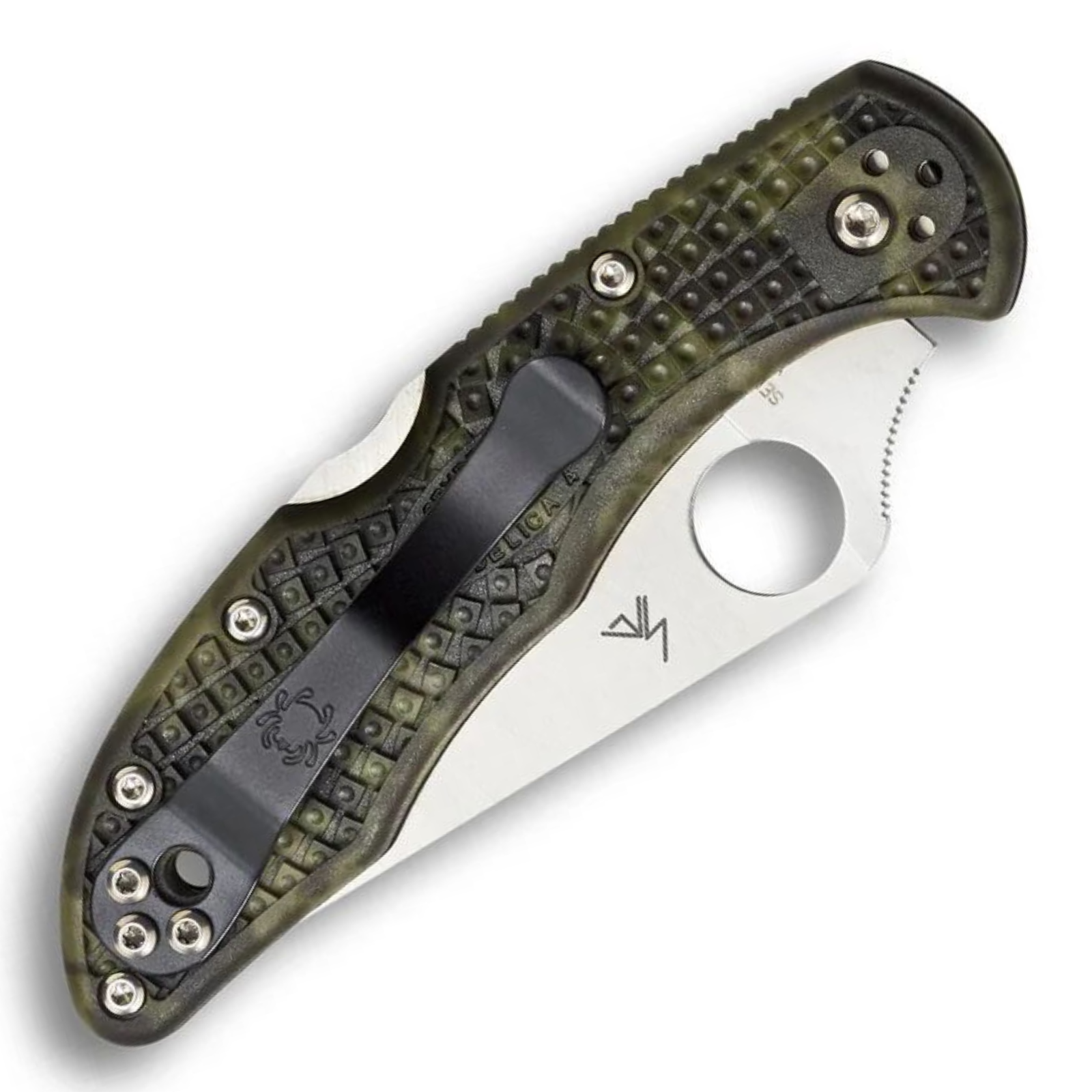 Spyderco C11ZFPGR Delica 4 Zome – Handgefärbtes FRN Green, VG-10