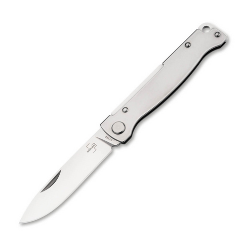 Böker Plus Atlas SW – Slipjoint Taschenmesser 12C27, Stonewash, legal führbar