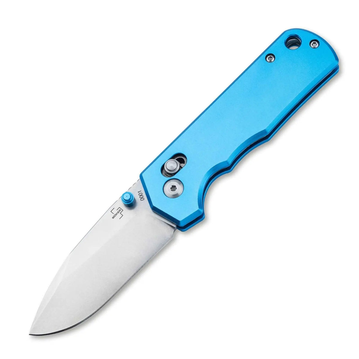 Böker Plus Rockstub Blue 14C28N Crossbar Lock Aluminium Taschenmesser Böker Plus