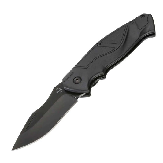 Böker Plus All Black Pro 42 Messer D2 Zweihand Linerlock §42a konform Taschenmesser Böker Plus