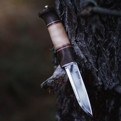 Helle Harding Messer H3LS Triple Laminate Scandi Jagdmesser Birke Outdoor