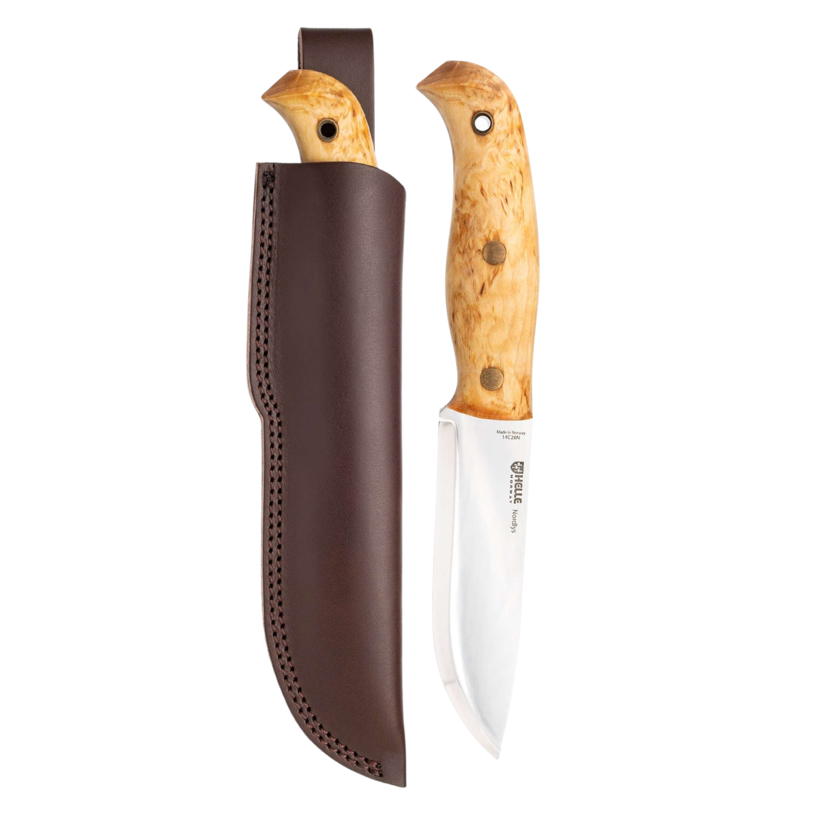 Helle Nordlys Messer 14C28N Scandi Outdoor Bushcraft Jagdmesser