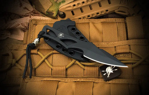Spartan Blades Enyo All Black – Fixed Blade EDC Messer – AUS-8A – Skelettmesser