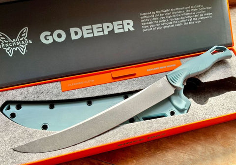 Benchmade 18020 Fishcrafter 9” – MagnaCut Filetiermesser, Blue Santoprene Griff