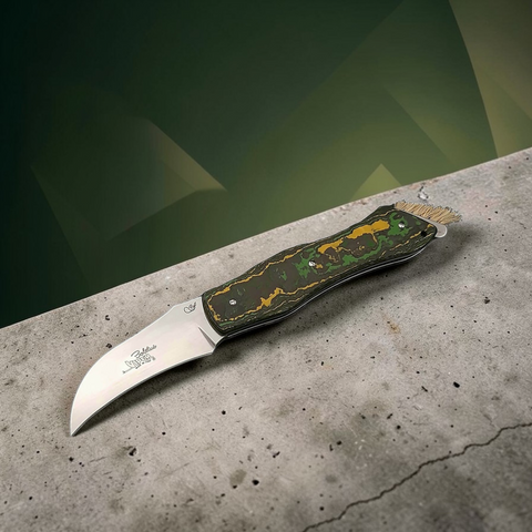 Viper Boletus CF Toxic Storm Pilzmesser Nitro-B Carbon Slipjoint Messer Lederetui