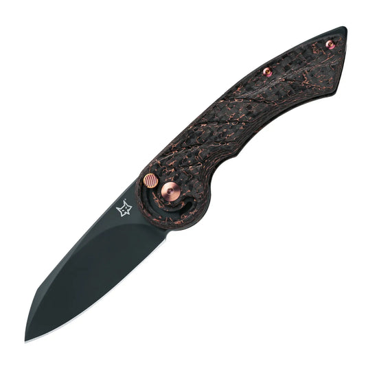 Fox Radius CF FX-863 – Gesamtansicht des geöffneten Taschenmessers mit Carbongriff