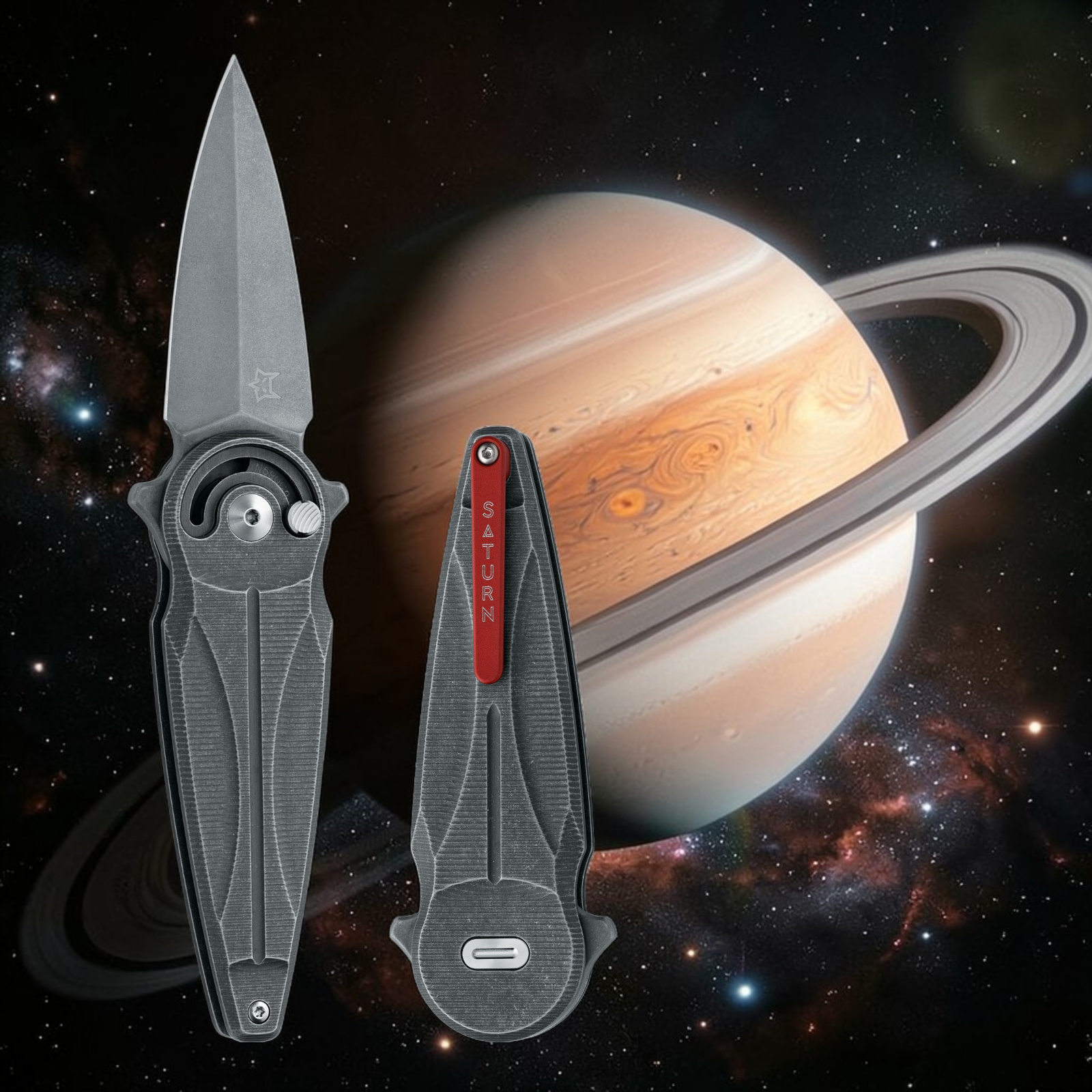 Fox Saturn Aluminium Grey – N690 – Radius Lock – Flipper – Fox Knives