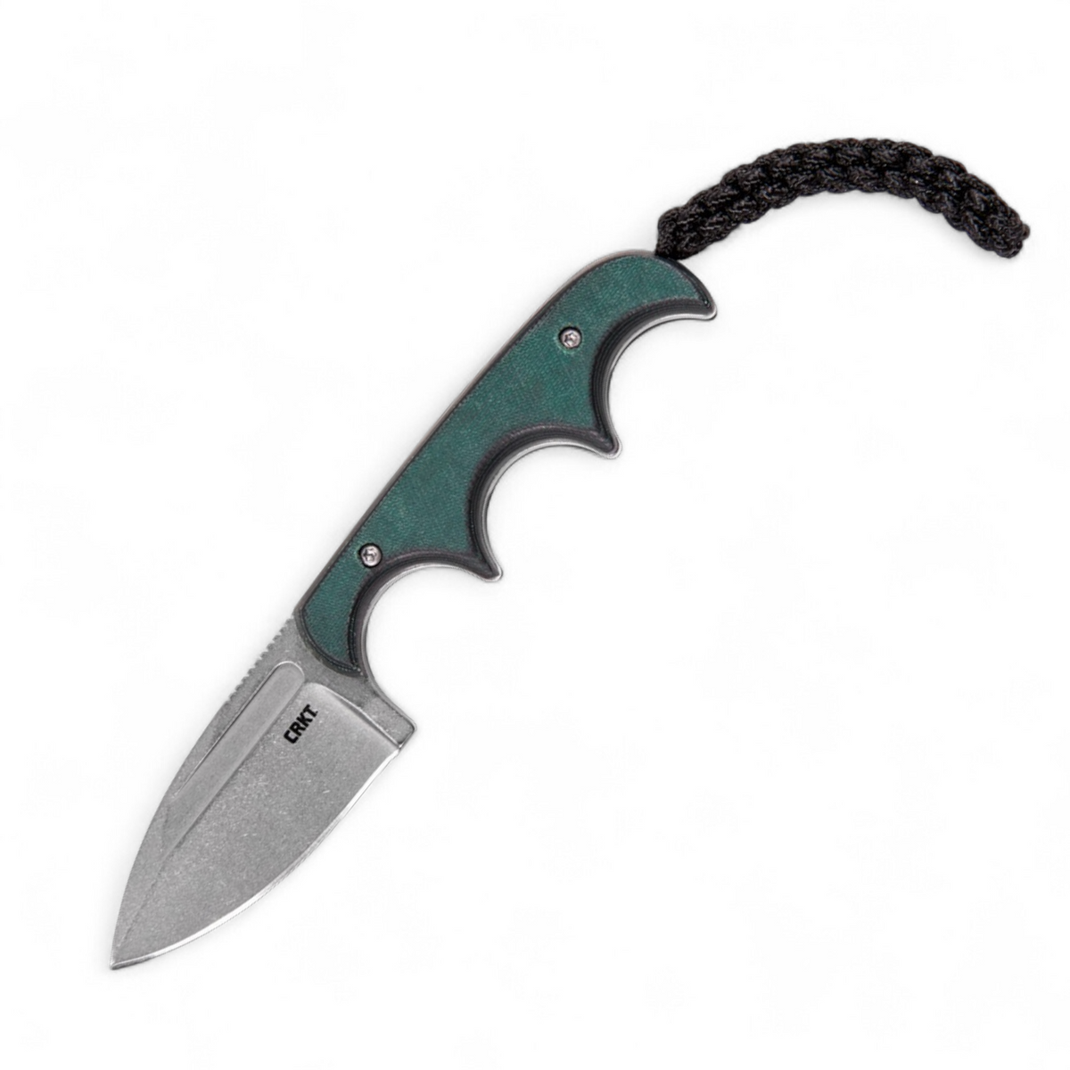 CRKT Minimalist Spear Point Neck Knife – Kompaktes feststehendes Messer mit 8Cr13MoV & Kunststoffgriff
