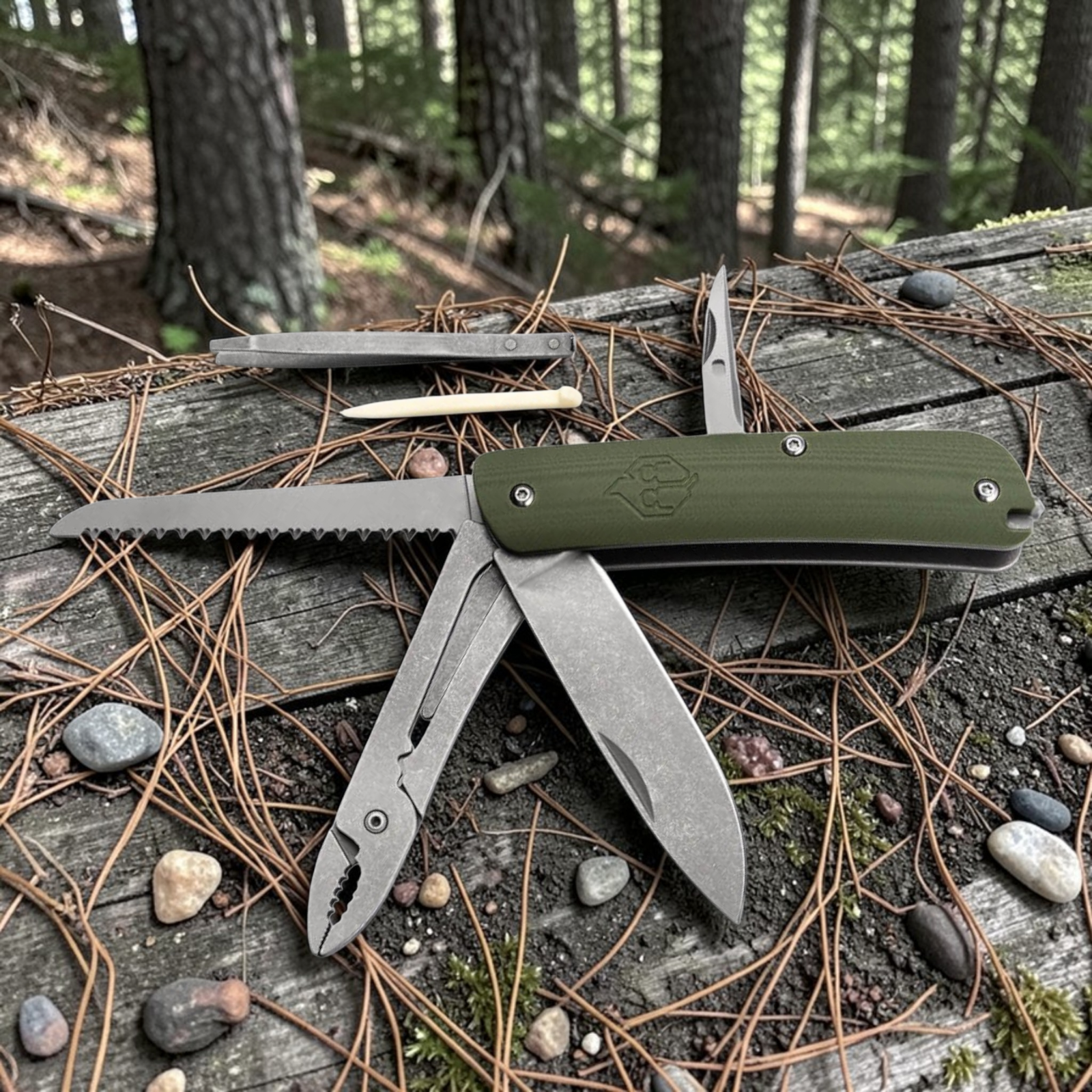 Naturensöhne MK II NXT Taschenmesser – Multifunktionales Slipjoint Outdoor & Bushcraft Messer mit 12C27 Stahl