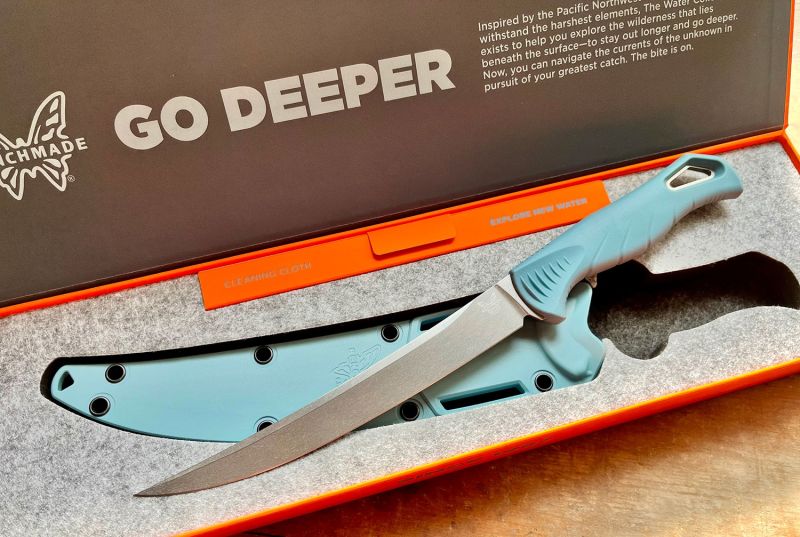 Benchmade 18010 Fishcrafter 7" (17,8cm) CPM-MagnaCut – Filetiermesser Blue Santoprene