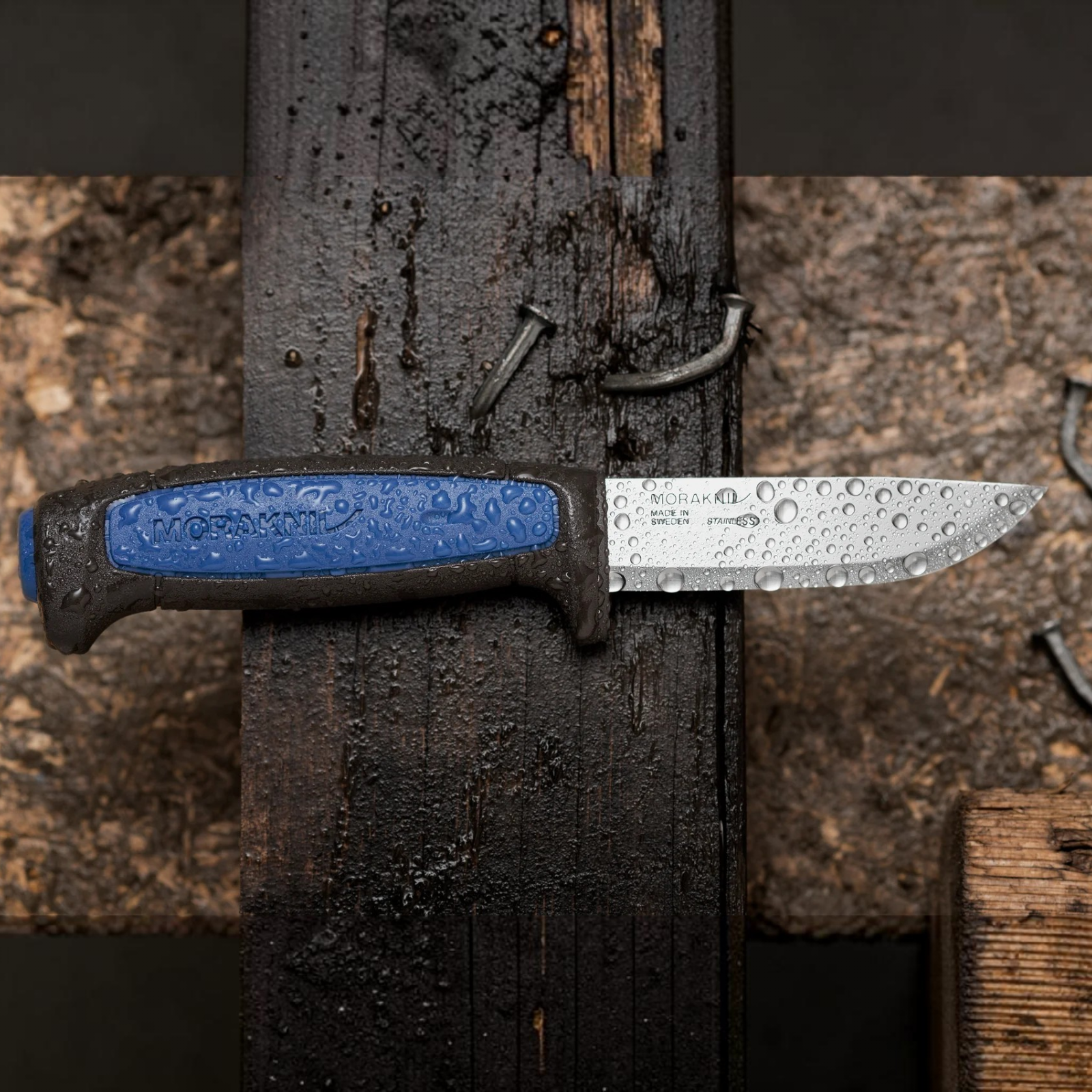 Morakniv Pro (S) Arbeitsmesser – 12C27 Edelstahl mit 2 mm Klinge & rutschfestem Griff