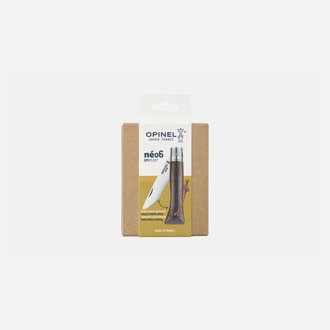 Opinel néo6 Opiflex Taschenmesser Nussbaum 7 cm – Sicheres EDC, Made in France