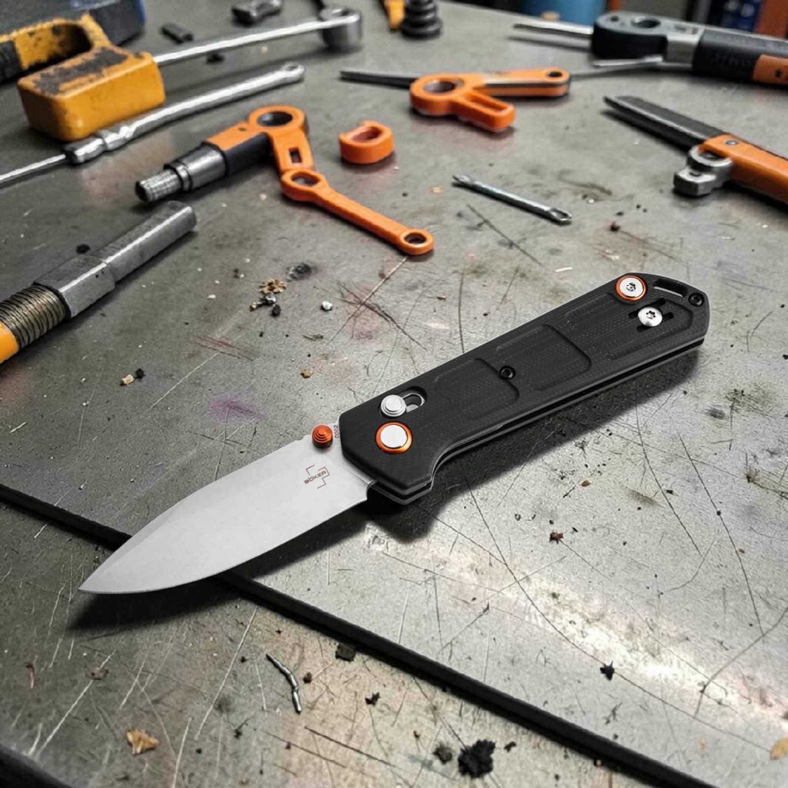 Böker Plus Kihon Compact – EDC Taschenmesser mit D2 Stahl, Crossbar Lock & GFN Griff | Lucas Burnley Böker Plus