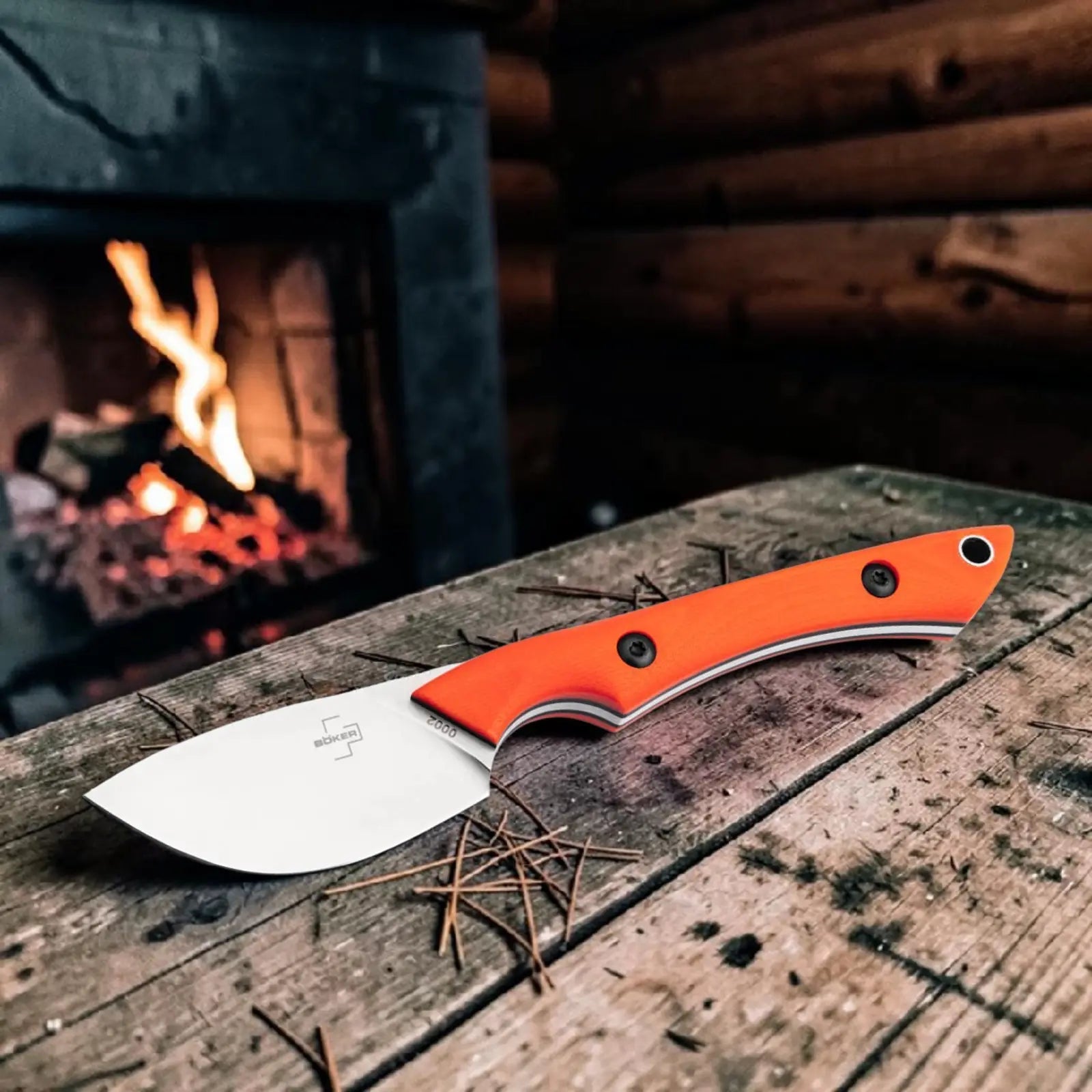 Böker Plus M.U.K. Orange – kompaktes Nessmuk-Fixed-Blade für Jagd & Outdoor Böker Plus