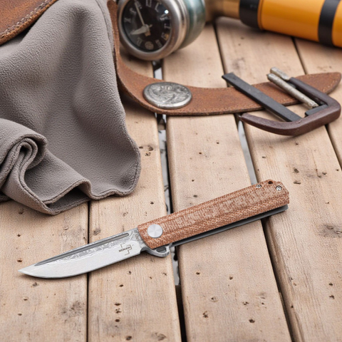 Böker Plus Cataclyst Flipjoint Damast – Edles Gentleman-EDC mit 110 Lagen Damast