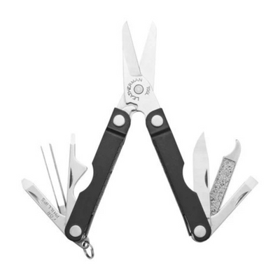 Leatherman Micra Jet Black/Parakeet/Heathered Blush/Edelstahl – Kompaktes Multi-Tool mit Schere für Schlüsselbund & Alltag