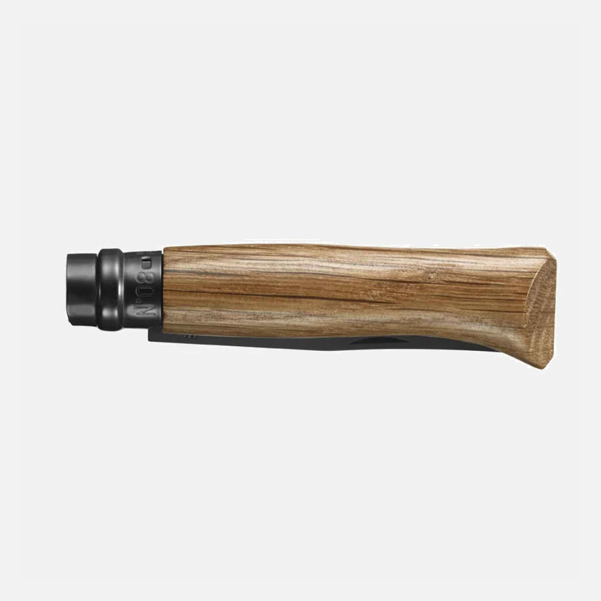 Opinel N°08 Eiche Black – Edles Taschenmesser mit schwarzer PVD-Klinge & Griff aus französischer Eiche