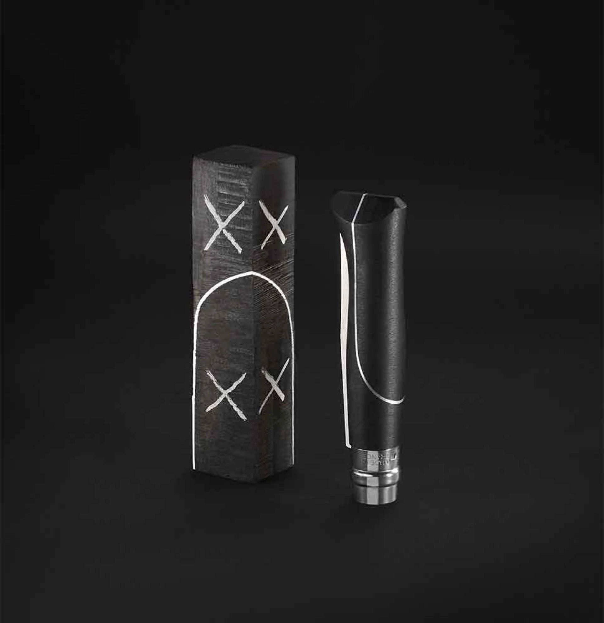 Opinel N°08 Ellipse – Luxus-Taschenmesser aus Ebenholz & Aluminium mit Geschenkbox
