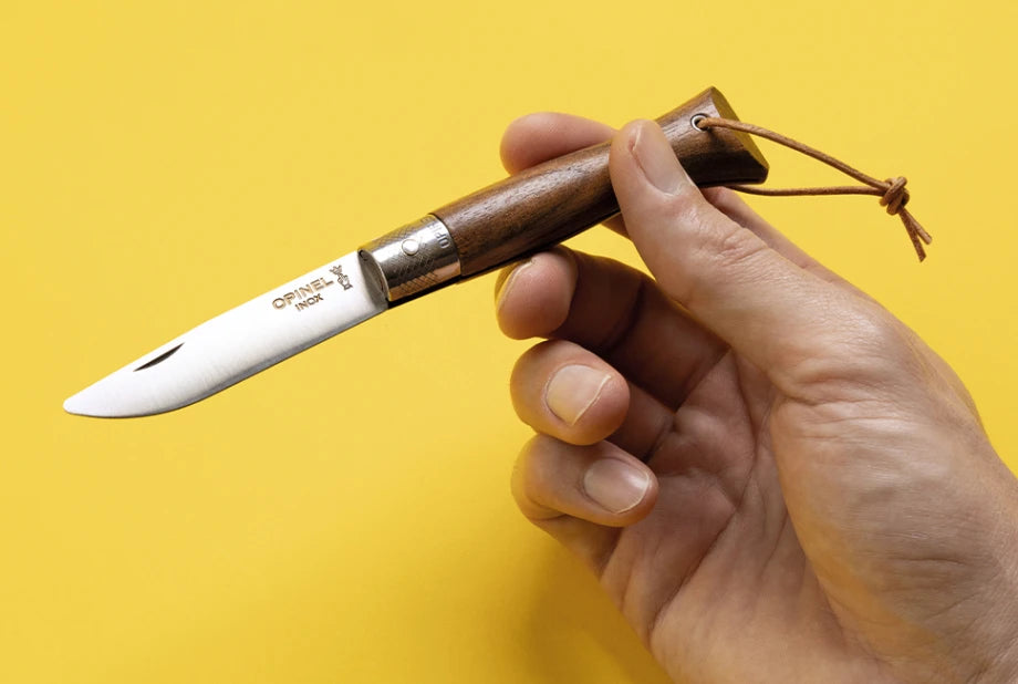 Opinel néo6 Opiflex Taschenmesser Nussbaum 7 cm – Sicheres EDC, Made in France