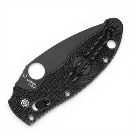 Spyderco Manix 2 Lightweight All Black – Ultraleichtes Taschenmesser mit Ball Bearing Lock