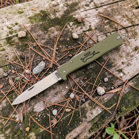 OTTER Mercator K55K Katze Schilfgrün – IWA Knife Award 2023, Black Cat, Solingen