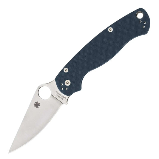 Spyderco Para Military 2 CPM SPY27 – Taschenmesser mit Exklusivstahl & G10 Kobaltblau Spyderco