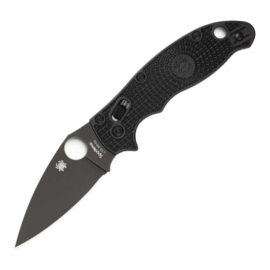 Spyderco Manix 2 Lightweight All Black – Ultraleichtes Taschenmesser mit Ball Bearing Lock Spyderco