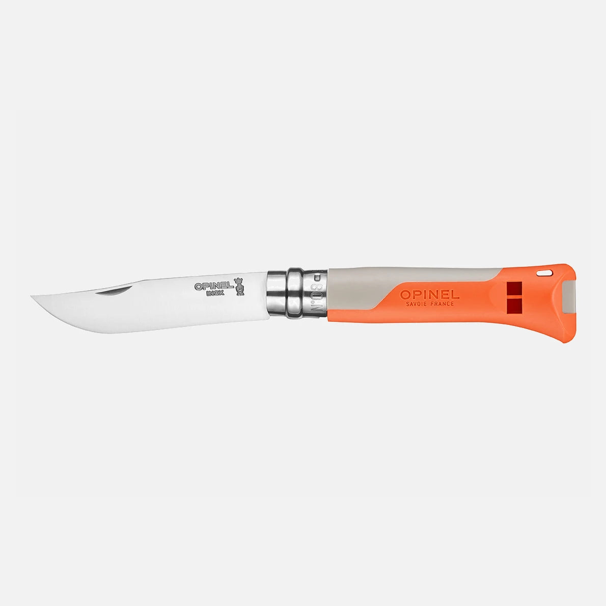 Opinel N°08 Horizon Orange Taschenmesser – Linerlock, 12C27 Stahl, Outdoor-EDC