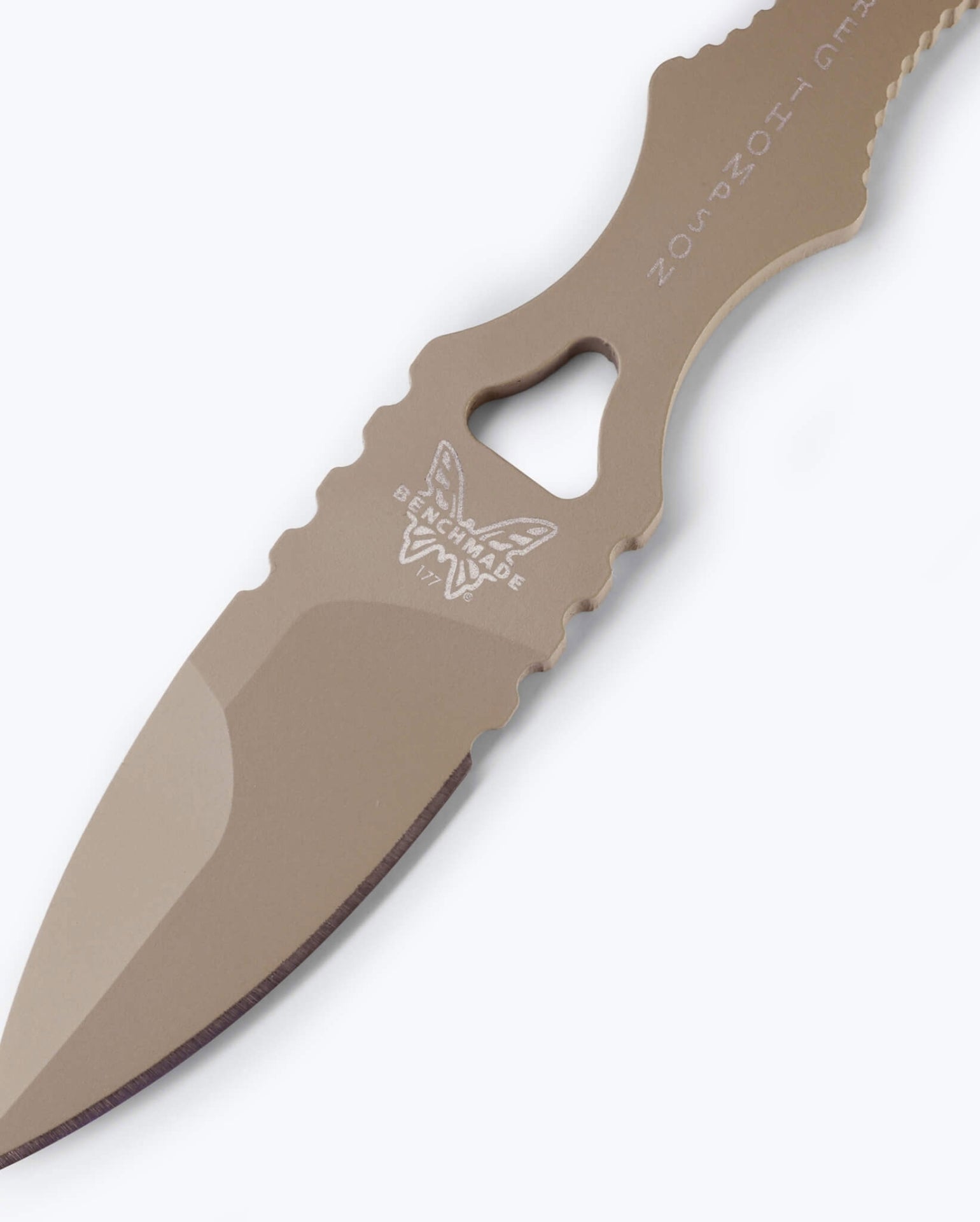 Benchmade Mini SOCP Dagger Sand – Feststehender Dolch 440C | Spear-Point | Cerakote | Kydex