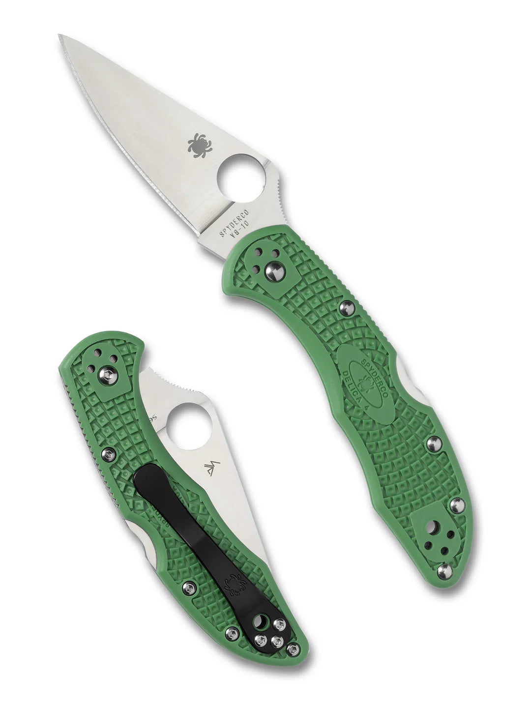 Spyderco C11FPGR Delica 4 – Flat Ground, FRN Green
