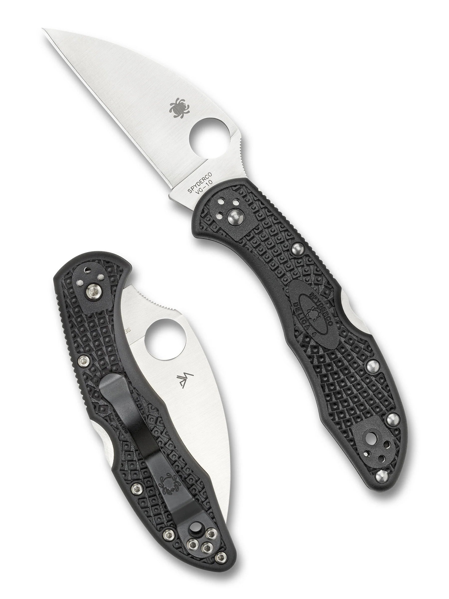 Spyderco C11FPWCBK Delica 4 Wharncliffe VG-10 FRN Black Klappmesser