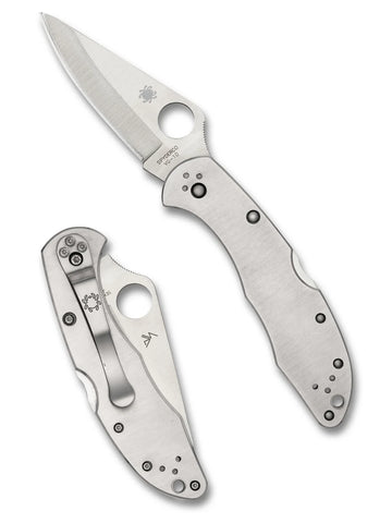 Spyderco C11P Delica 4 Stainless – VG-10 Klappmesser aus Edelstahl