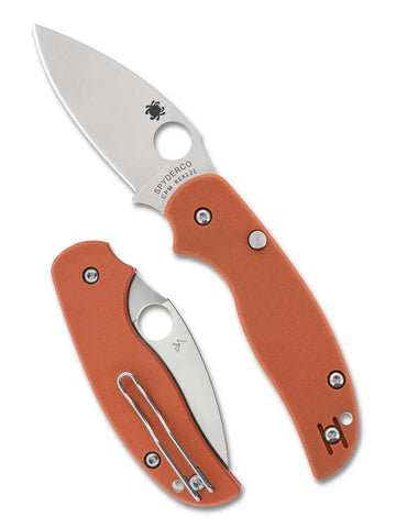 Spyderco C123GPBOR Sage 6 Orange G10 – CPM REX 121 – Button Release Compression Lock – Reveal 20 (2026) Spyderco