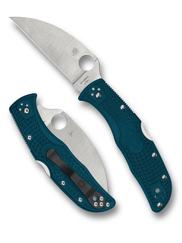 Spyderco C243FPWK390 Endela Wharncliffe – K390 Tool Steel, Blue FRN