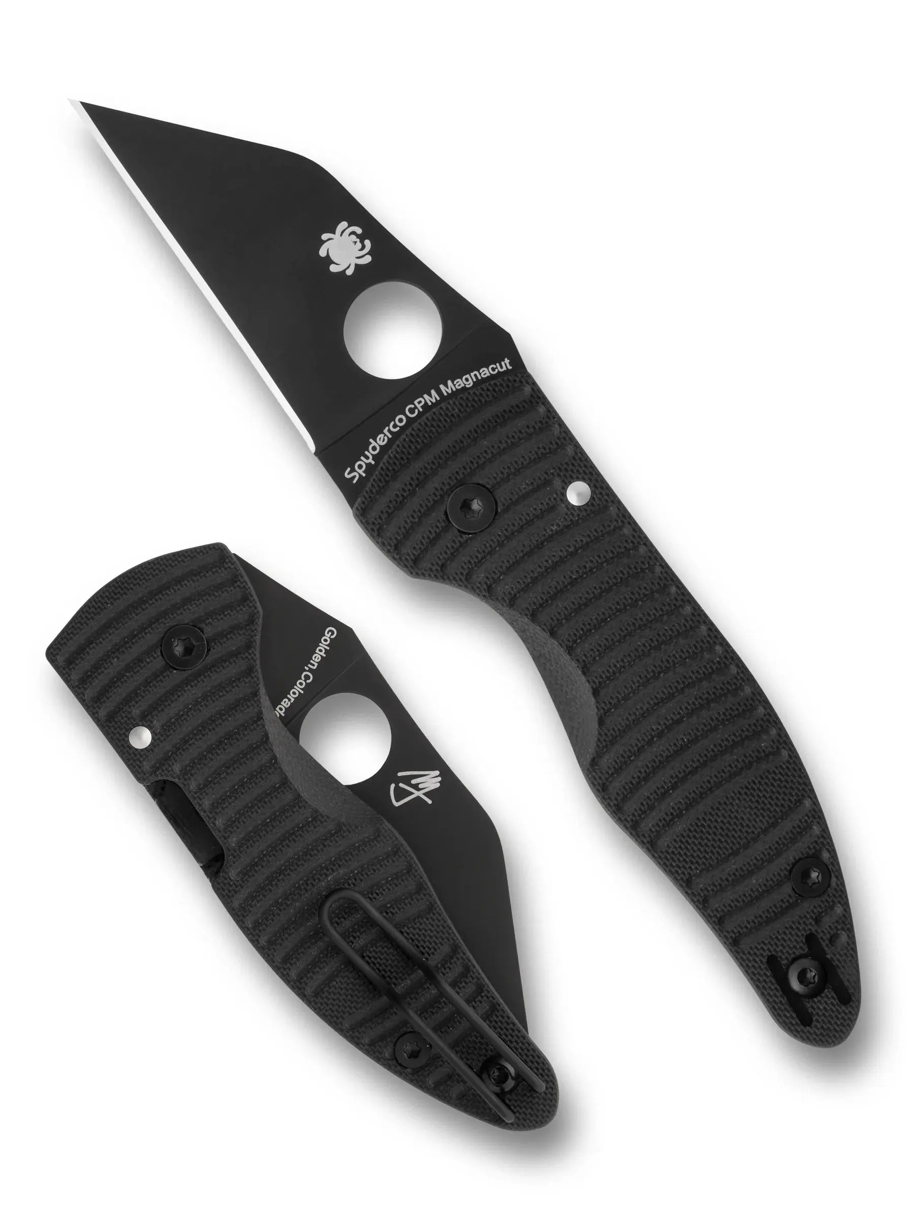 Spyderco MicroJimbo Salt Black Blade C264GMCBKP – Vorder- und Rückseite