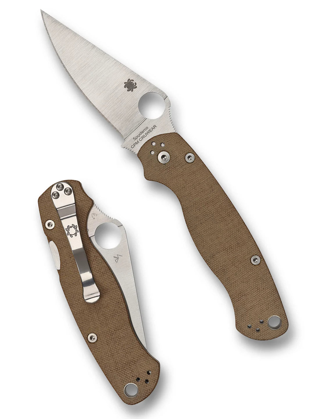Spyderco C81MPCW2 Para Military 2 – CPM CruWear, Canvas Micarta, USA