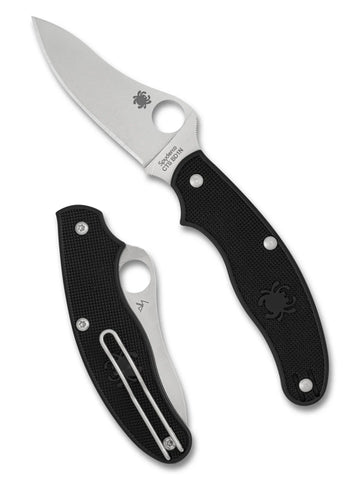 Spyderco UK Penknife Drop Point Black C94PBK3 – Vorder- und Rückseite