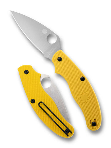 Spyderco UK Penknife Salt Yellow C94PYL – Vorder- und Rückseite des Slipjoint-Messers