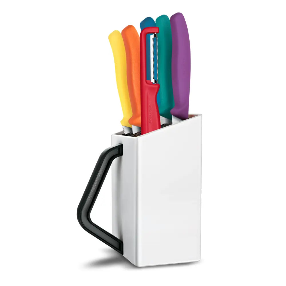 Victorinox Swiss Classic Utility Messerblock – 7-teilig, kompakt & farbenfroh 6.7126.6C1