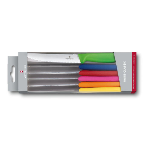 Victorinox Swiss Classic Set 6 tlg. Tafelmesser Brotzeitmesser Frühstücksmesser Gemüsemesser Wellenschliff