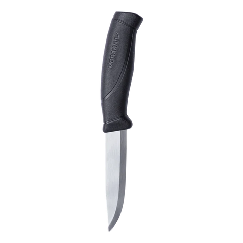 Morakniv Companion (S) Outdoor Messer Black – 12C27 Edelstahl mit Scandi-Schliff & rutschfestem Griff