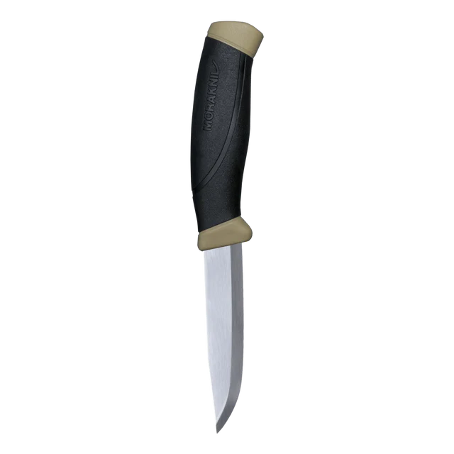 Morakniv Companion (S) Outdoor Messer Desert – 12C27 Edelstahl mit Scandi-Schliff & rutschfestem Griff