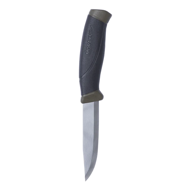 Morakniv Companion (S) Outdoor Messer MG – 12C27 Edelstahl mit Scandi-Schliff & rutschfestem Griff