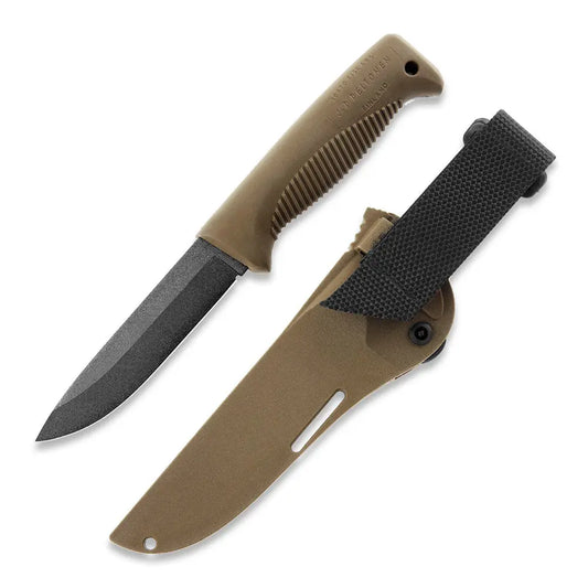 Peltonen M07 Ranger Puukko Cerakote Coyote – Detailaufnahme der beschichteten Klinge