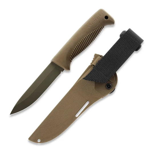 Peltonen M07 Ranger Puukko FDE Cerakote – Survivalmesser mit Kunststoffscheide