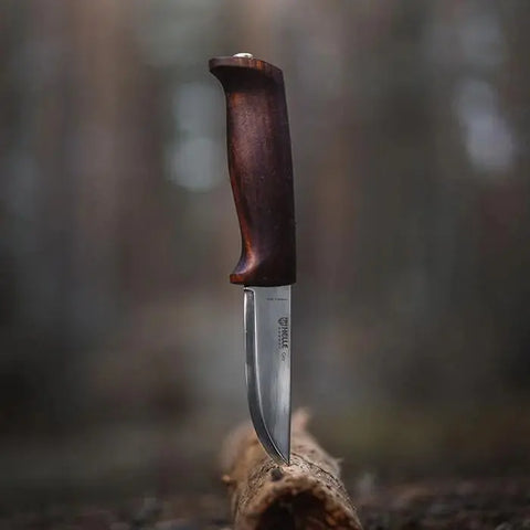 Helle Gro feststehendes Messer – Skandinavisches Outdoor Messer mit 12C27 Stahl & Birkenholzgriff HELLE