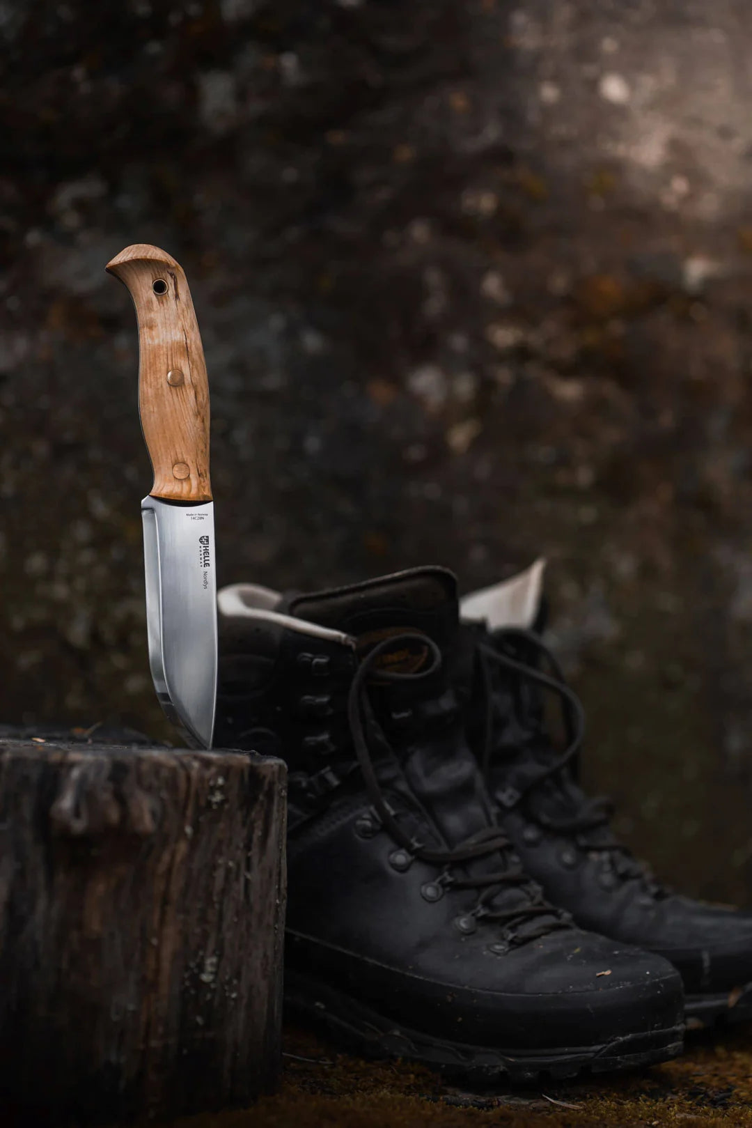 Helle Nordlys Messer 14C28N Scandi Outdoor Bushcraft Jagdmesser