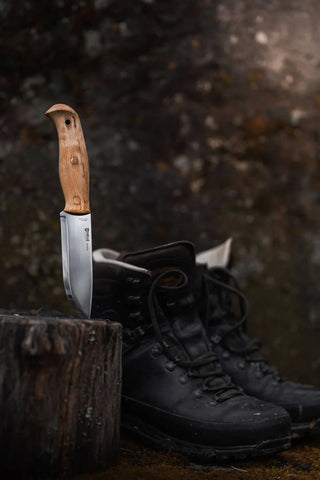 Helle Nordlys Messer 14C28N Scandi Outdoor Bushcraft Jagdmesser